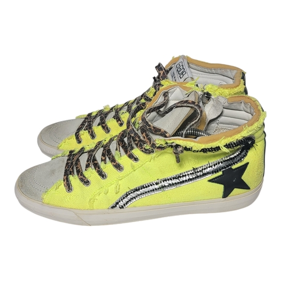 Golden Goose Slide High Top Sneaker Size US 12 / Eur 45 SB11 - Picture 7 of 8